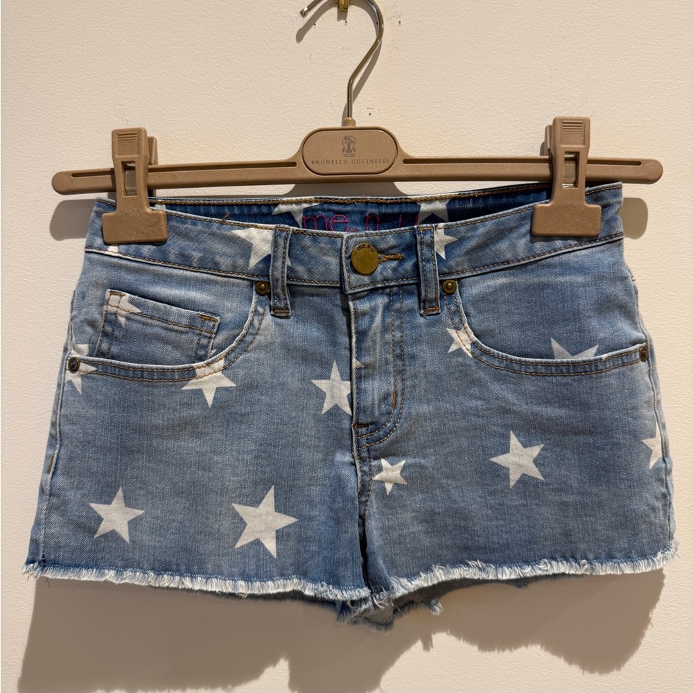 me.n.u. Mid Rise Star Cutoff Denim Short size 14(girls)